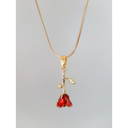 Collier "Eternal" - Rose Rouge Carmin