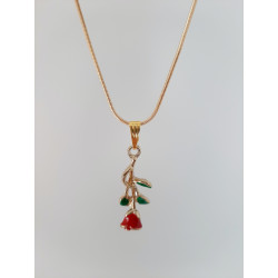 Collier "Eternal" - Rose Rouge Pourpre