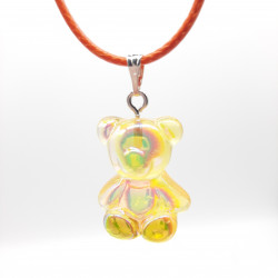 Collier Friendly - Ourson Câlin - Orange Miel