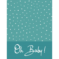 Lot 10 invitations | "Oh Baby Bleu Canard" (10.7x13.9) +...