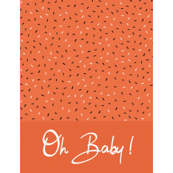 Lot 10 invitations | "Oh Baby Abricot" (10.7x13.9) +...